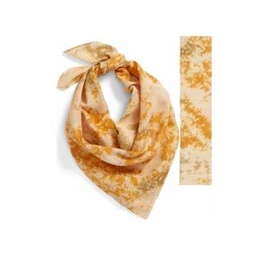 Tie-Dye Avalon Pink Yellow Organic Cotton MADEWELL Bandana 19” x 19” Square